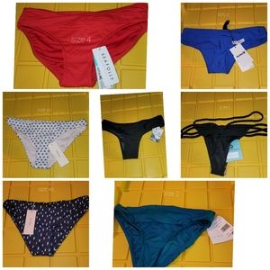 Reseller Lot of 7 Bikini Bottoms NEW w Tags